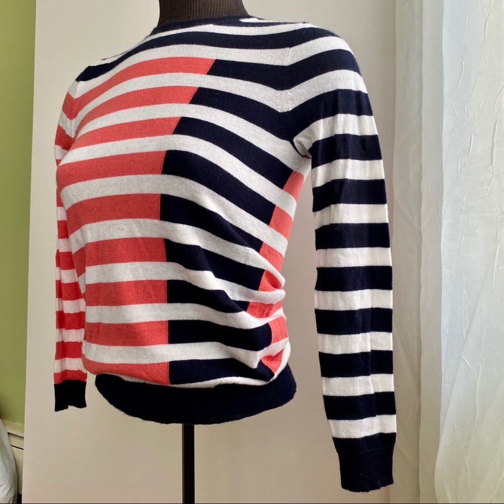 J. Crew striped cashmere sweater